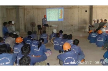 Lớp Huấn luyện ATLĐ, VSLD tại Công ty Quản trung - Phan rang - tỉnh Ninh Thuận